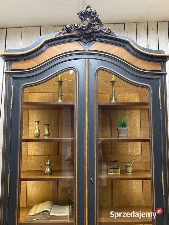 BIBLIOTEKA witryna antracyt Louis XV Francja Gdańsk