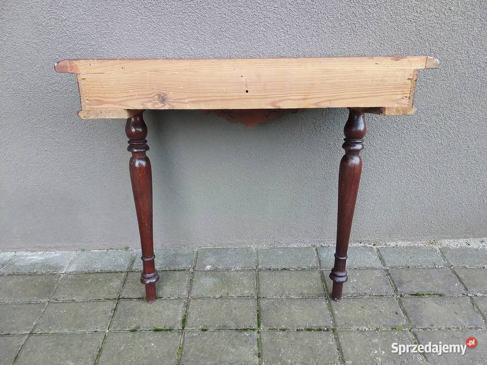 Stara eklektyczna konsola półka pod lustro z Antyki, Sztuka, Kolekcje pomorskie