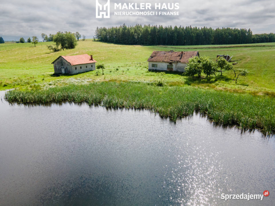 Siedlisko 4 ha ze stawem Puszcza Borecka Mazury warmińsko-mazurskie Zawady
