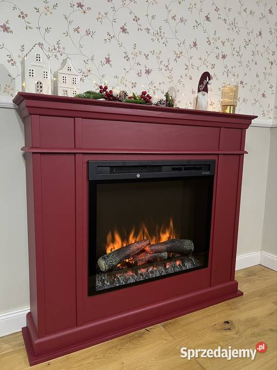 Kominek Star drewniany burgund wkład grzewczy Gdańsk