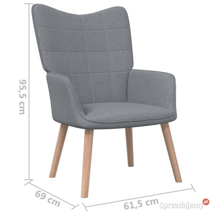 vidaXL Fotel z podnóżkiem jasnoszary obity sprzedam