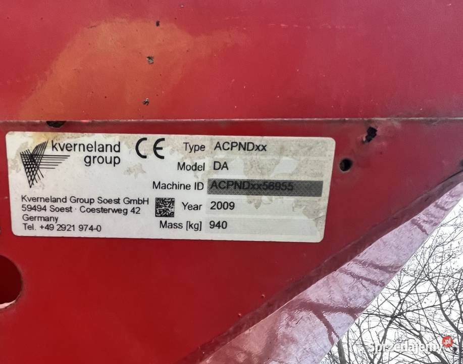 KVERNELAND agregat uprawowosiewny 3m Perzów