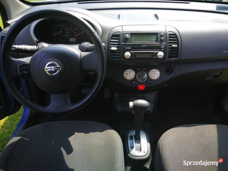 Nissan Mikra k12 Automat z LPG niebieski Nissan łódzkie Tuszyn