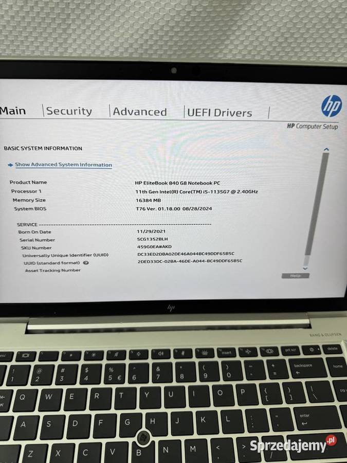 Laptop Elitebook HP 840 G8 i51135G724GHz 16GB Kraków