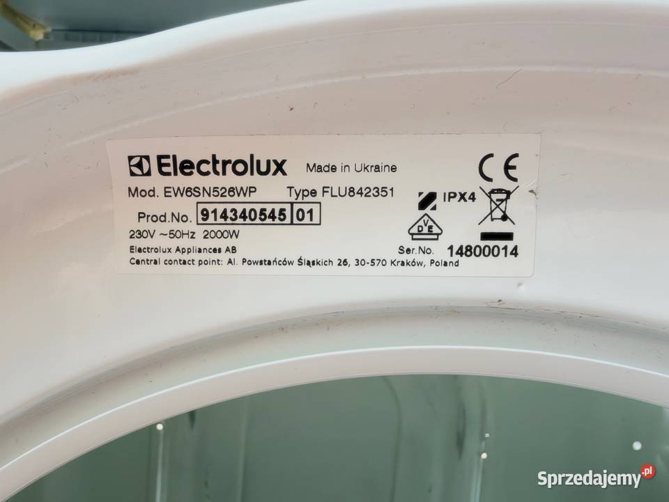 Silnik do pralki Electrolux 600 SensiCare pomorskie Chwaszczyno