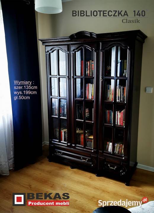 Prześliczna Biblioteczka 140 3D2S Clasik Orzech 50cm Karpacz