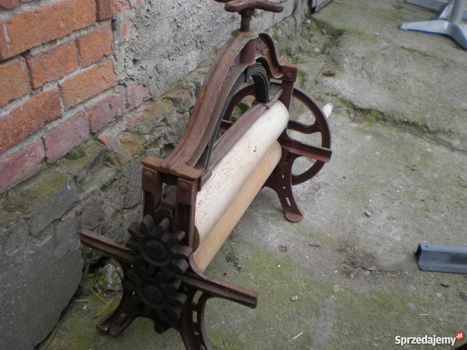 Zabytkowy żeliwny stary magiel Dansk Ginge Barlinek