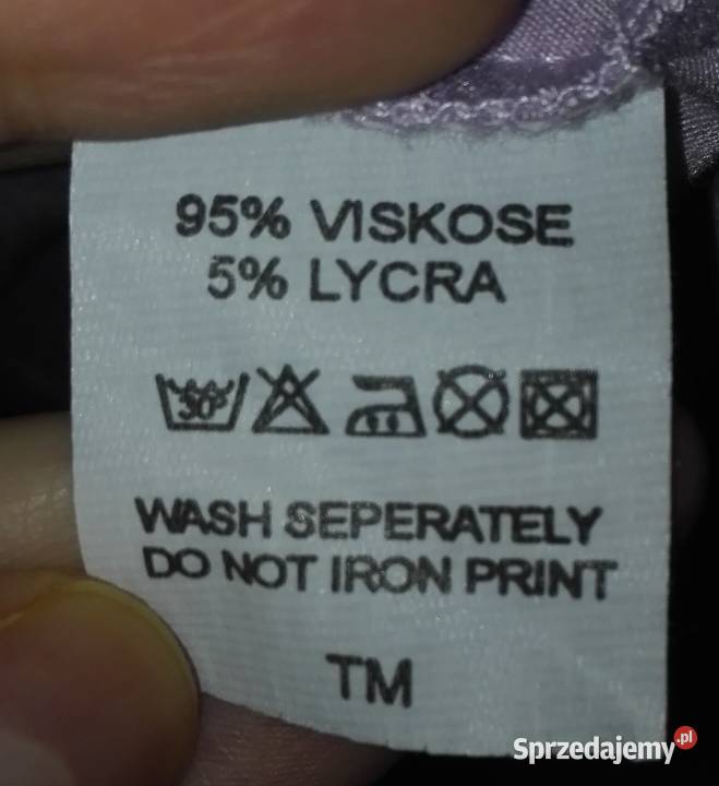 Bluzka koszulka fioletowa z orientalnym wzorem Moda i Styl