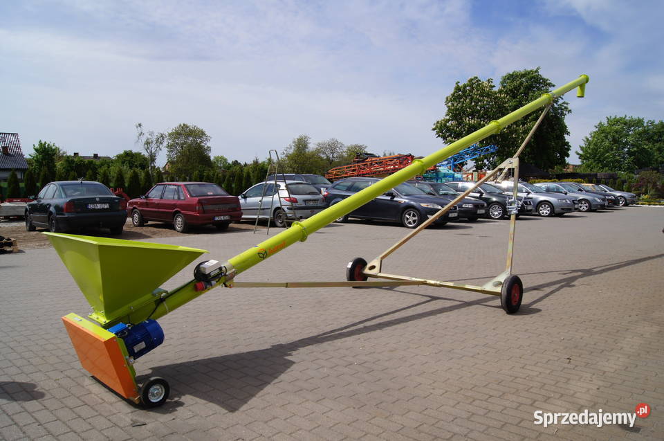 Przenośnik ślimakowy skośny z koszem zasypowym Czyżew