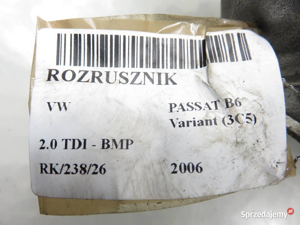 ROZRUSZNIK VW PASSAT B6 20 TDI 0001123014 sprzedam