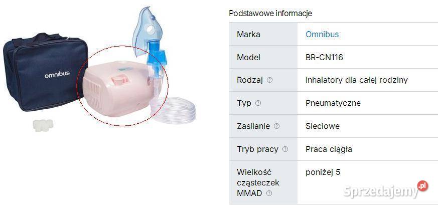 NEBULIZATOR Inhalator Omnibus CN 116 mazowieckie Warszawa