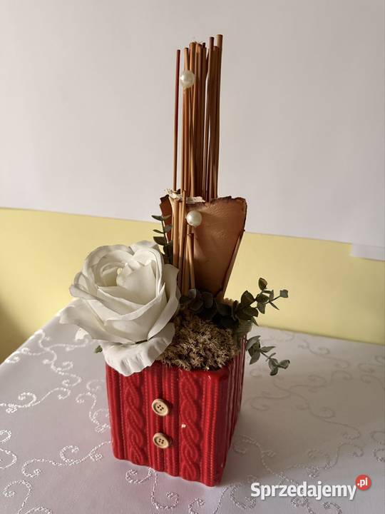 Kompozycja Kwiatowa w Ceramicznej Donicy Rojek Czerwionka-Leszczyny sprzedam