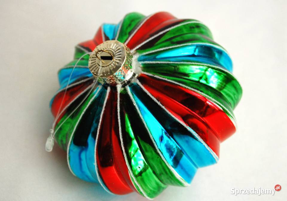 Nowa bombka szklana ręcznie malowana bąk bączek Lublin