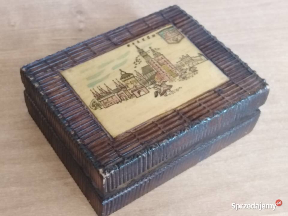 Szkatułka Drewniana Kraków PRL dolnośląskie