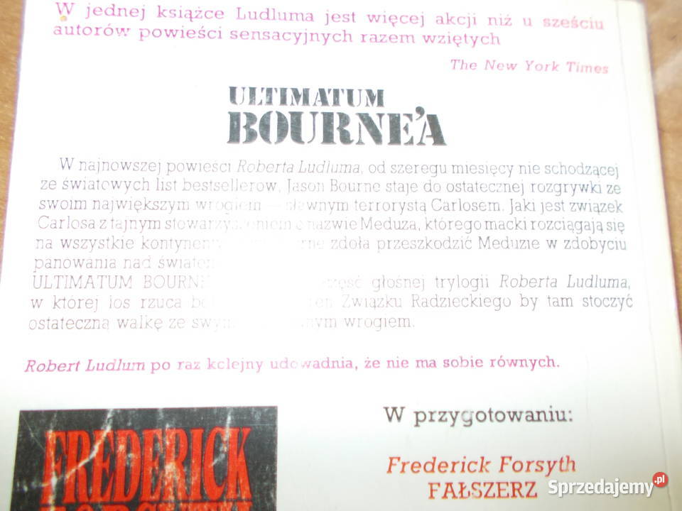 Robert Ludlum Ultimatum Bournea tom 1 i 2 opolskie Głubczyce