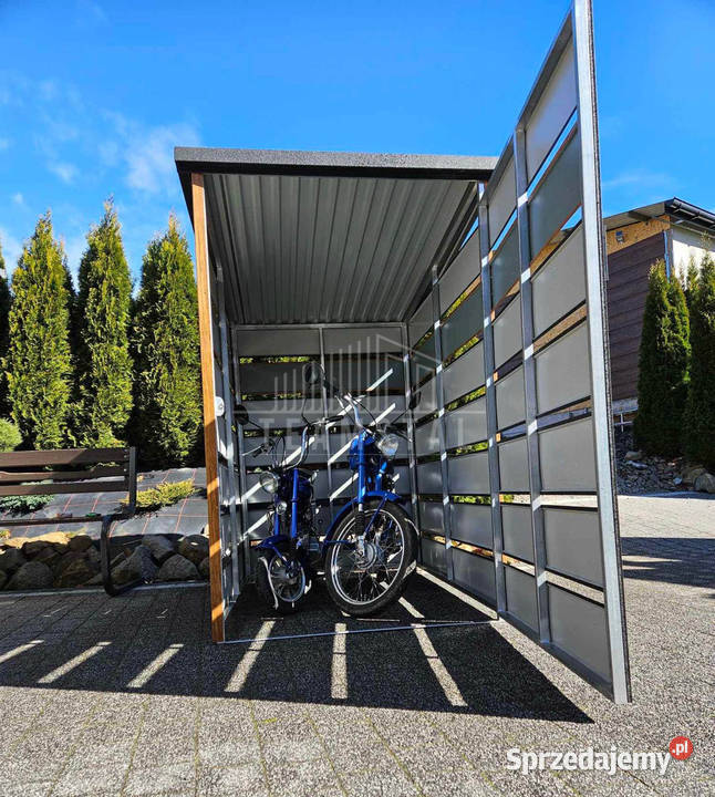 Wiata śmietnikowa 12x2 m Antracyt złoty dąb Bydgoszcz