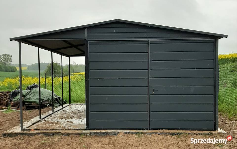 Garaż Blaszany z zadaszeniem bocznym Wiata 218zł/m2 Biała Podlaska