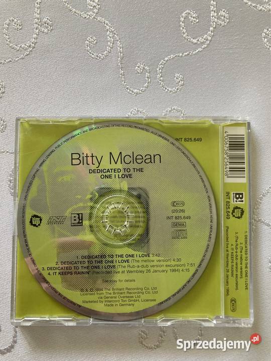 Płyta CD Maxi Bitty Mclean Dedicated To The One CD Płyty i kasety Czerwionka-Leszczyny sprzedam