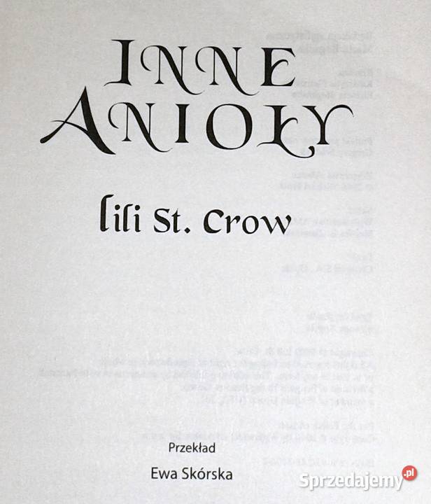 Inne anioły Lili St Crow Chełm