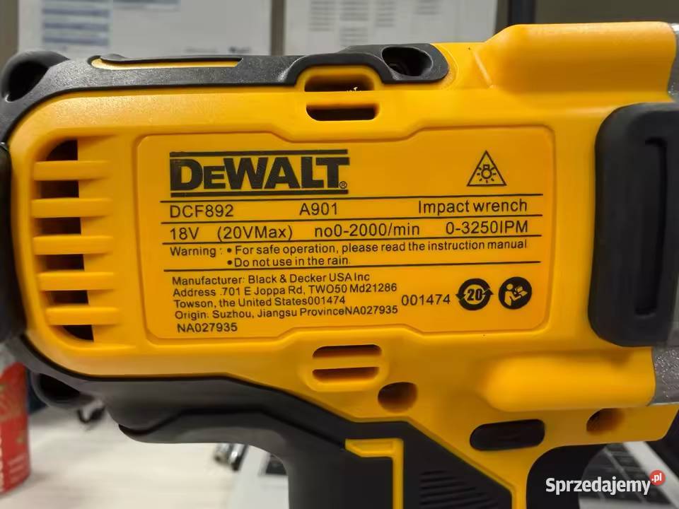 Klucz udarowy akumulatorowy 18V DeWalt DCF892N