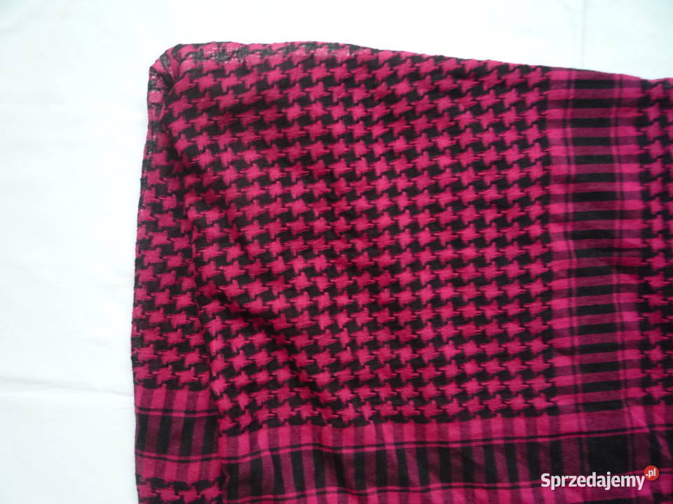 Duża Chusta różowo czarna 110 x 110 Nowa