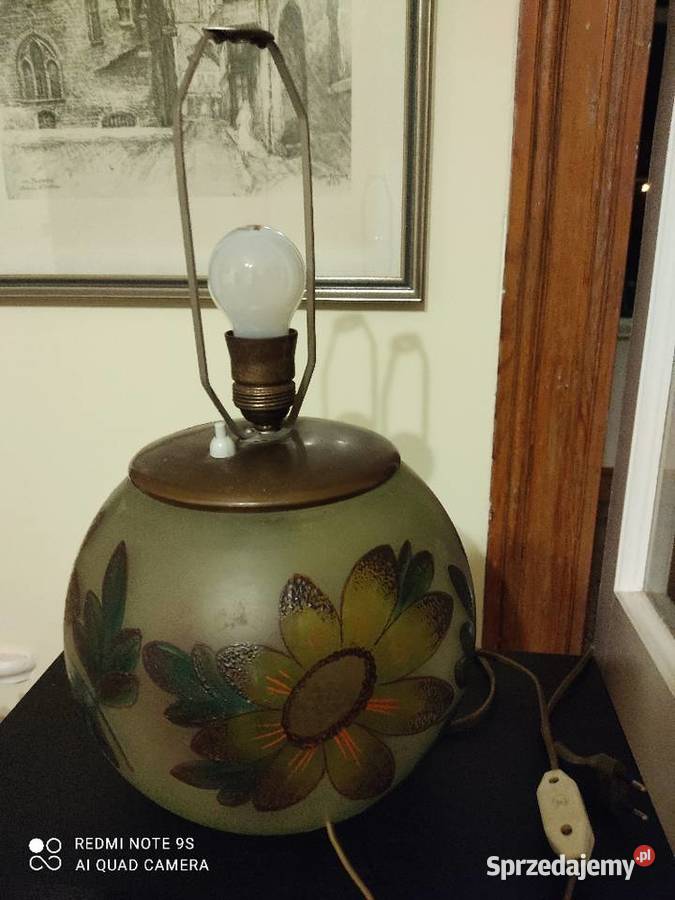 Lampa stołowa szklana