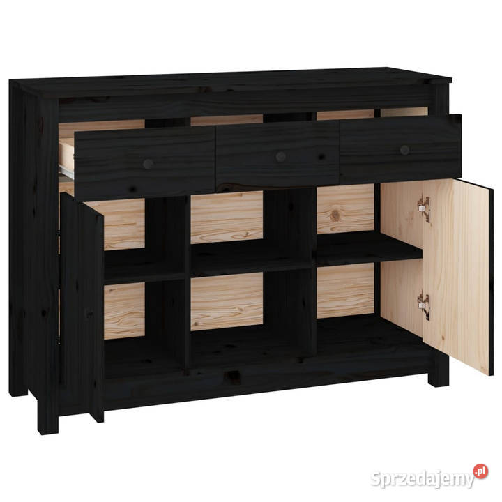 Szafka czarna 100x35x745 lite drewno sosnowe mazowieckie sprzedam
