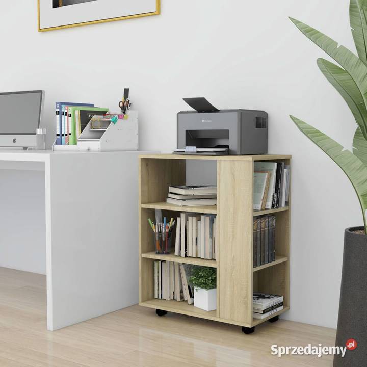 vidaXL Szafka na kółkach dąb sonoma 60x35x75 mazowieckie Warszawa sprzedam