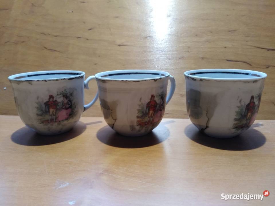 Porcelana Włocławek filiżnki dzbanek talerzyki Dąbrowa Górnicza