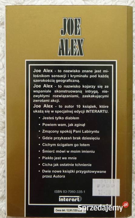 Cichym ścigałam go lotem Joe Alex Warszawa