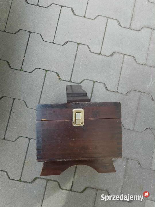 Drewniana skrzynka na akcesoria obuwnicze Legnica