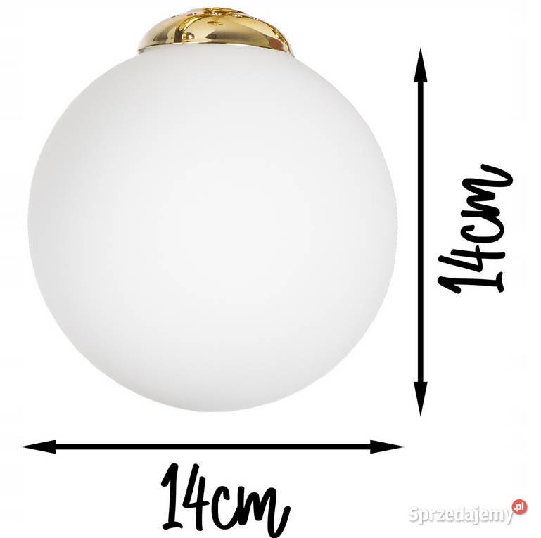 KINKIET ŚCIENNY SZKLANA KULA LOFT ZŁOTA LAMPA Choroszcz