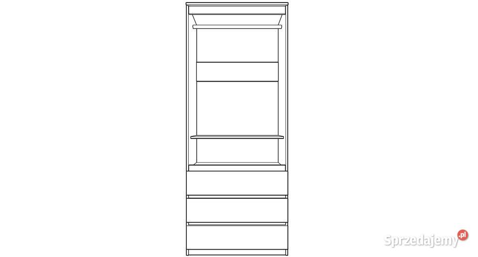 wysoka szafa CITY C13 90x55 w224 młodzieżowa Stargard