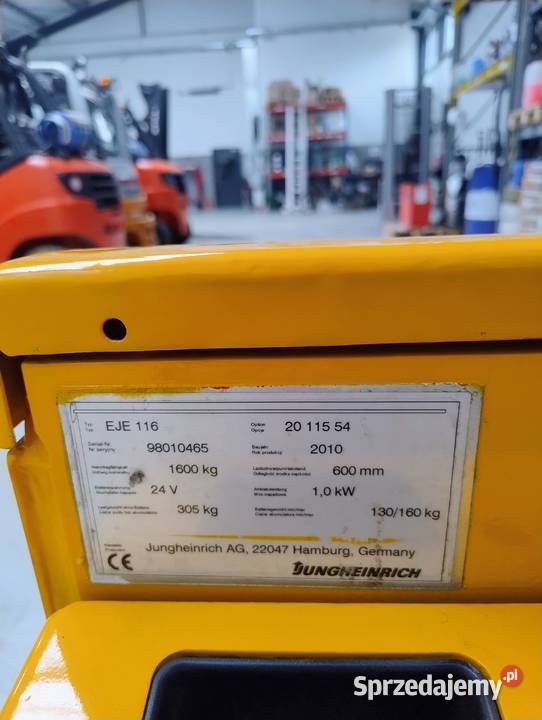 Wózek widłowy JUNGHEINRICH EJE116 Kostomłoty