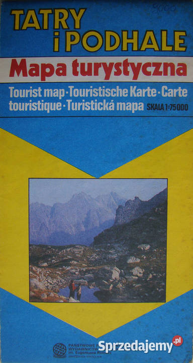 TATRY I PODHALE Mapa turystyczna 1991