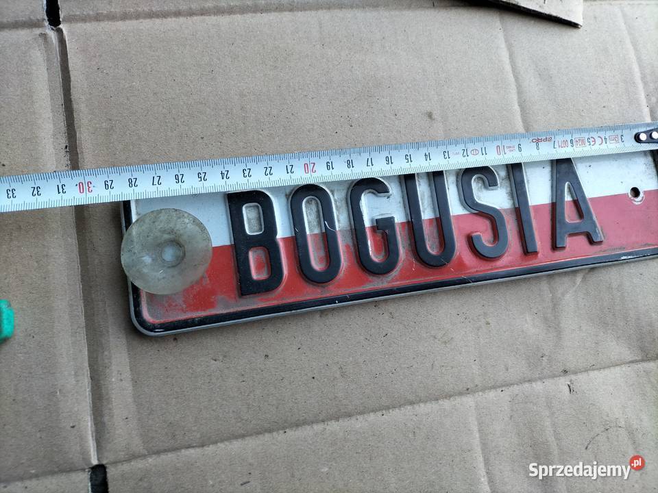 TABLICA REJESTRACYJNA NA SZYBĘ BOGUSIA lubelskie Kamień-Kolonia