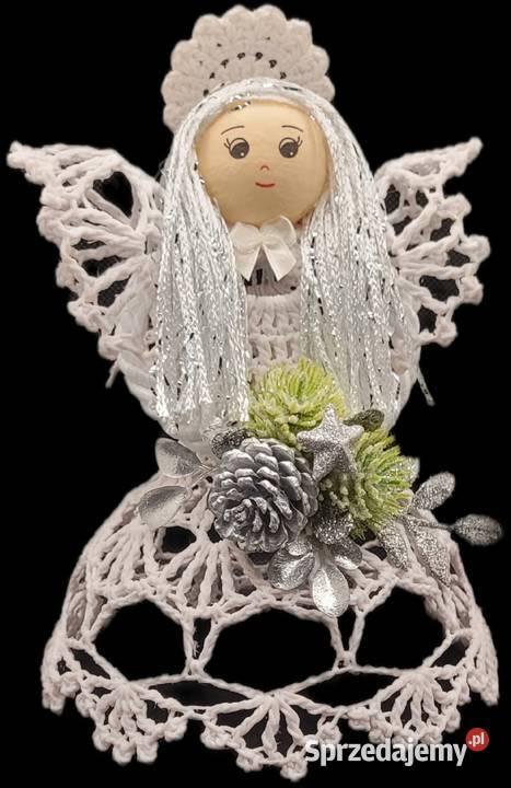 Anioł świąteczny 20 ręcznie wykonany Krzywaczka