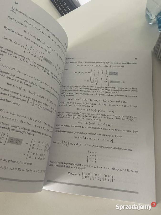 Algebra liniowa przykłady i zadania