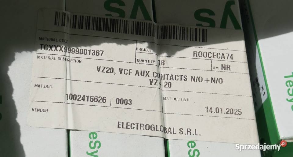 Blok styków pomocniczych 2NO Schneider Electric zachodniopomorskie Szczecin