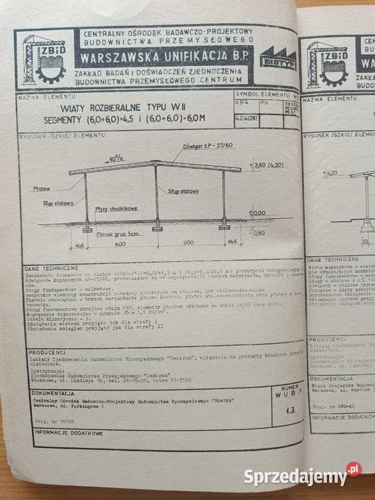 Warszawska Unifikacja BudPrzemysłCzIIKonstrukcje Gdynia sprzedam