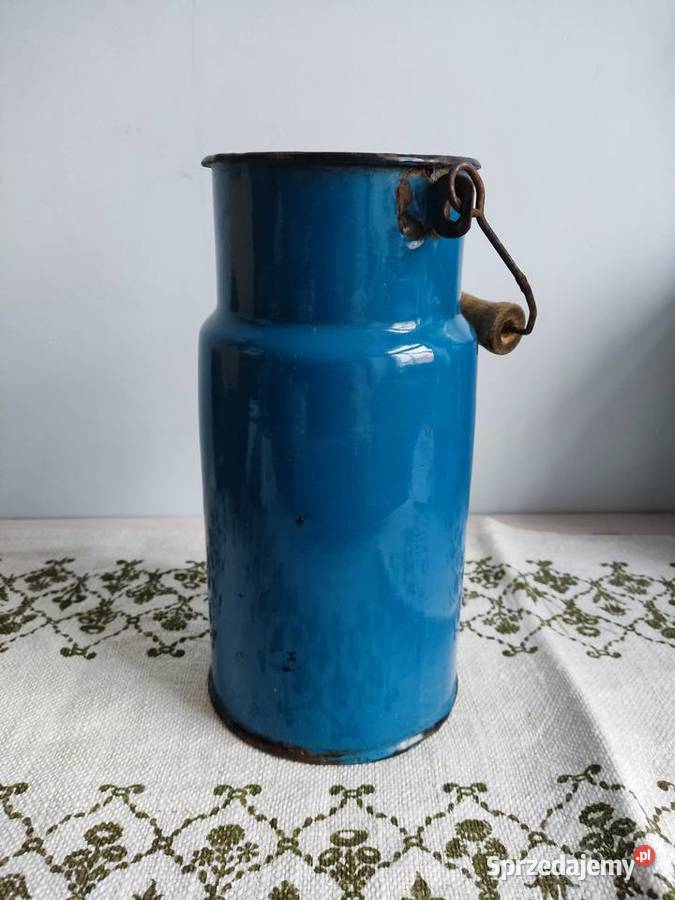Kanka bańka emaliowana niebieska na mleko 2l opolskie Głuchołazy