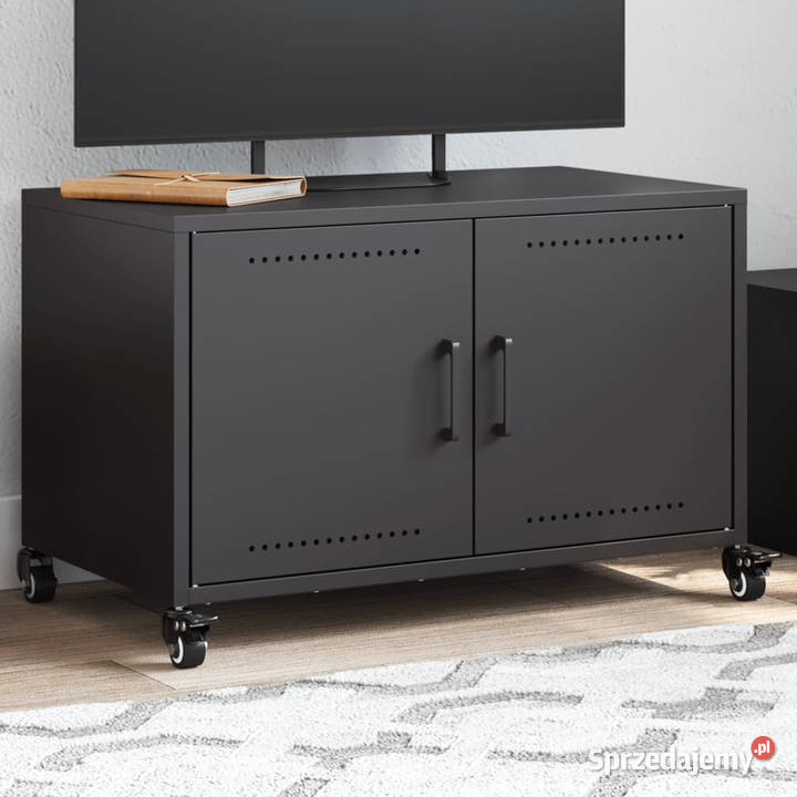 Szafka RTV czarna 68x39x435 stal WM846638 sprzedam