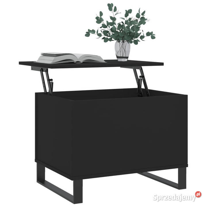 Stolik kawowy czarny 60x445x45 materiał Stoły Warszawa