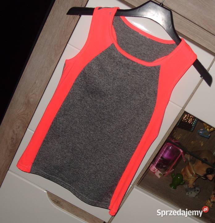 TXM Fajna Szaro Różowa Bokserka top r152 Rawicz