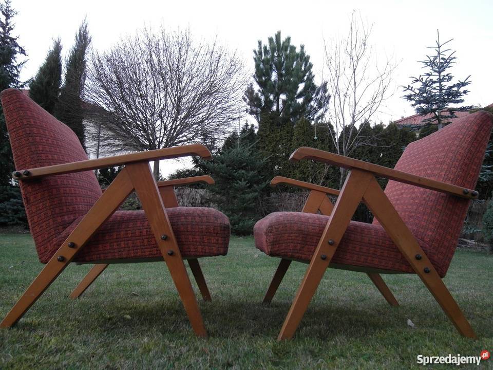 FOTELE vintage wczesne lata 60te PRL nie model sprzedam
