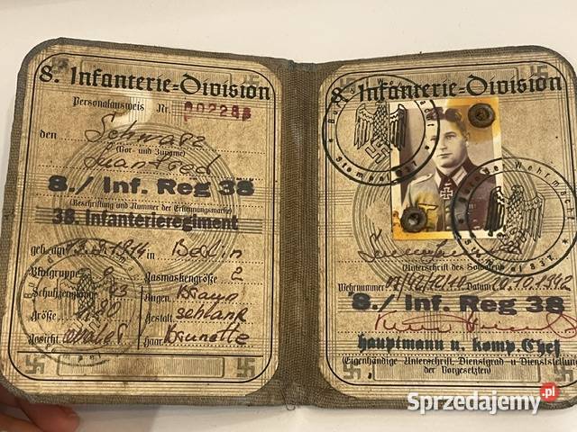 Niemiecka Legitymacja wojskowa Kraków