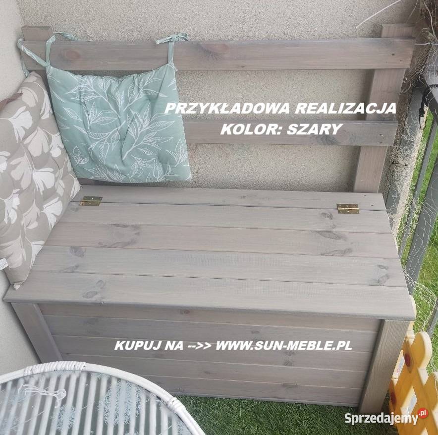 Ławka z Pojemnikiem drewniana 100x50x40 KOLOR