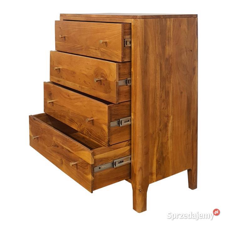 Komoda drewniana MILANO 80 z szufladami z akacji Lublin