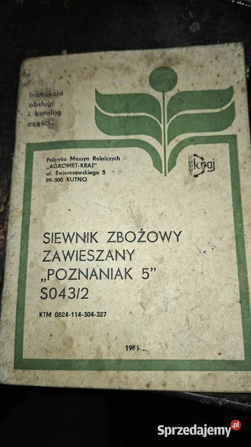 Siewnik Poznaniak 27m łódzkie Dobruchów