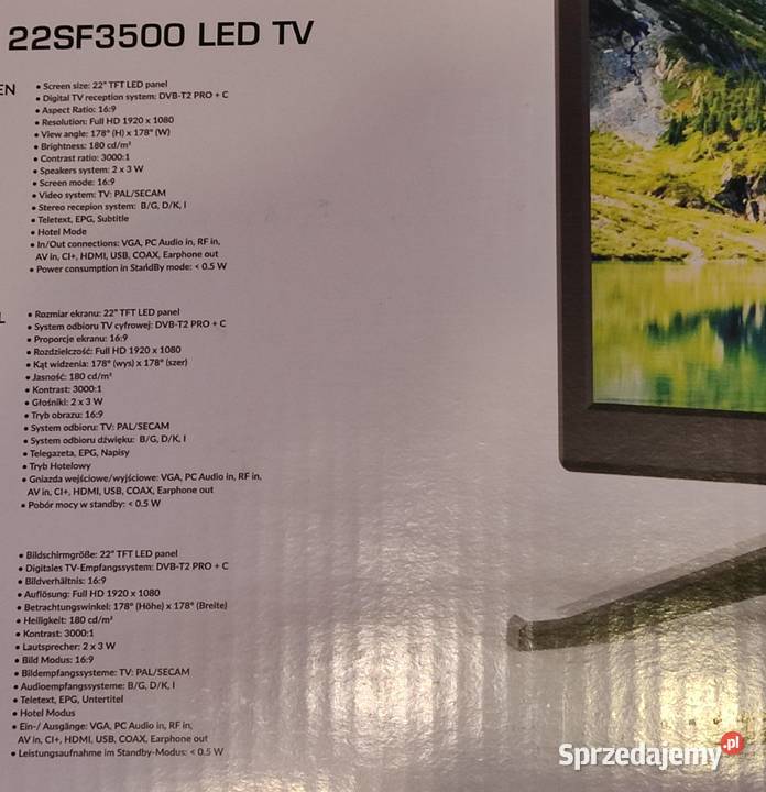 Nowy telewizor LED SKYMASTER 22 300PLN Telewizory opolskie Opole